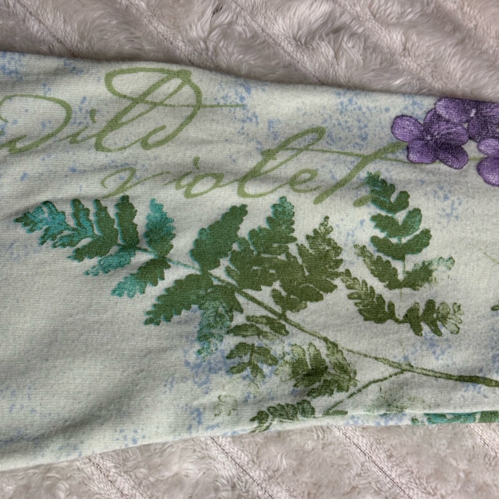 Artisans Woodland Serenity Nature Green 3/4 Length Sleeve Embellished Top M - Picture 7 of 10